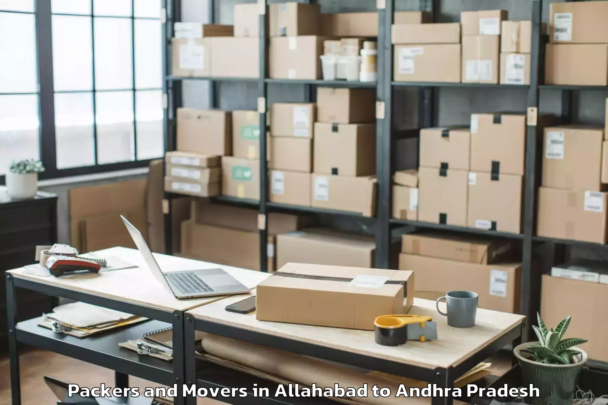 Trusted Allahabad to Mogullapalle Packers And Movers